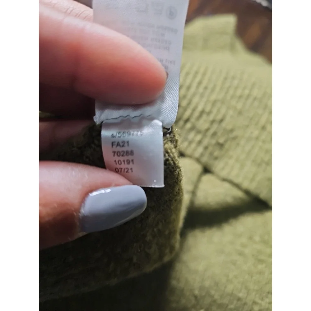 Ann Taylor LOFT Pullover Sweater Knit‎ S Green Long Sleeves Warm Soft